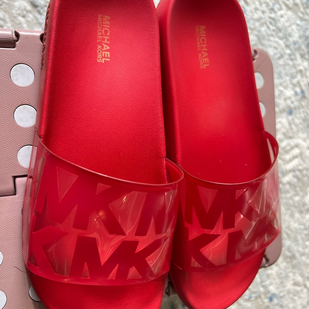 Michael Kors penny Logo rubber Slide Sandals - Picture 2 of 4